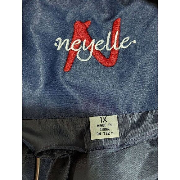 Neyelle Women's Navy Blue Lightweight Button Front Jacket Size 1X - Picture 2 of 4